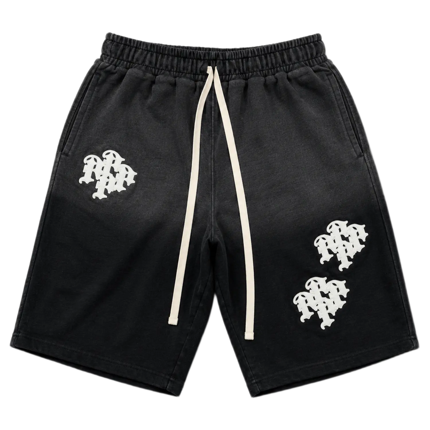 Patch Baggy Oversized Sweatshort Black