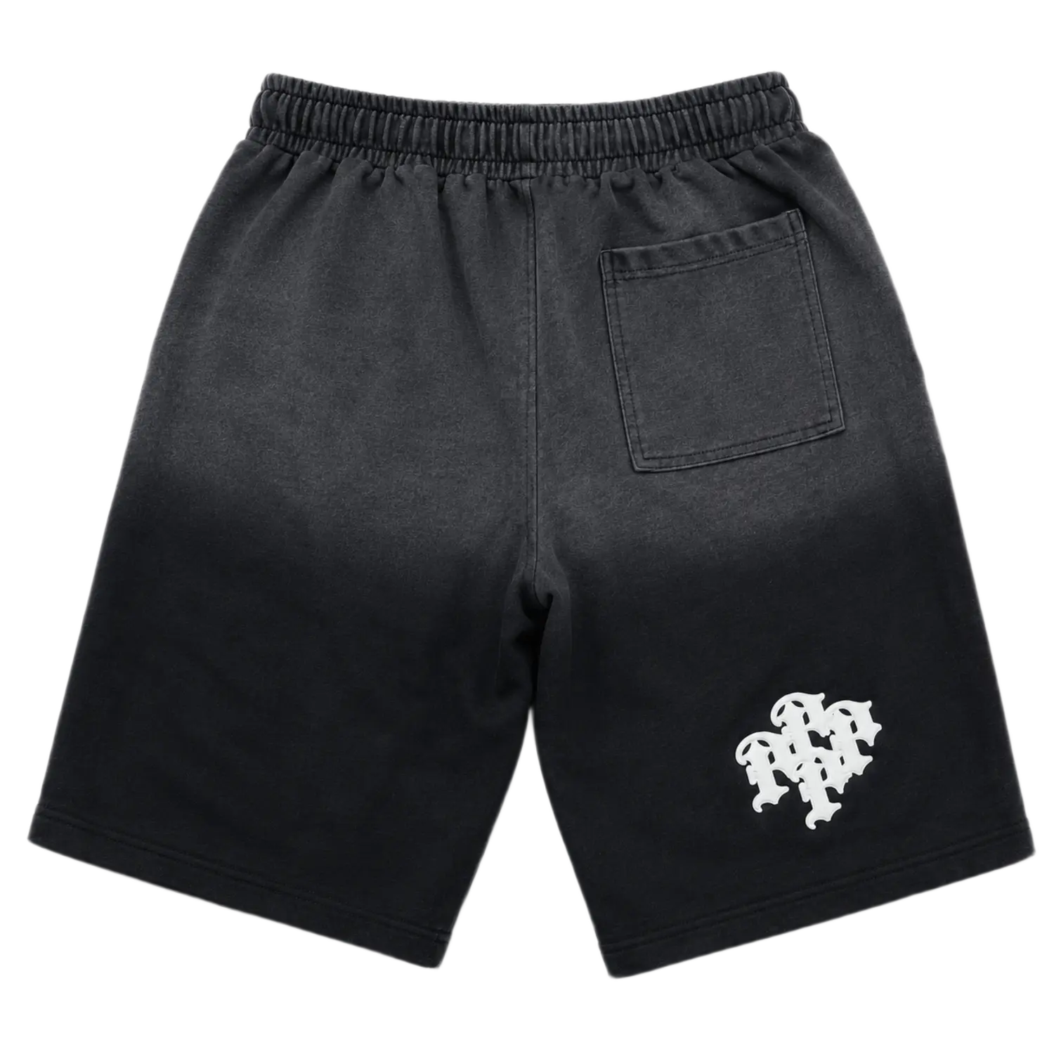 Patch Baggy Oversized Sweatshort Black