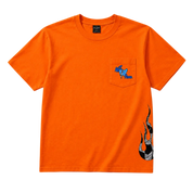 Matty Boy Anti Promo Flame Print Tee Orange