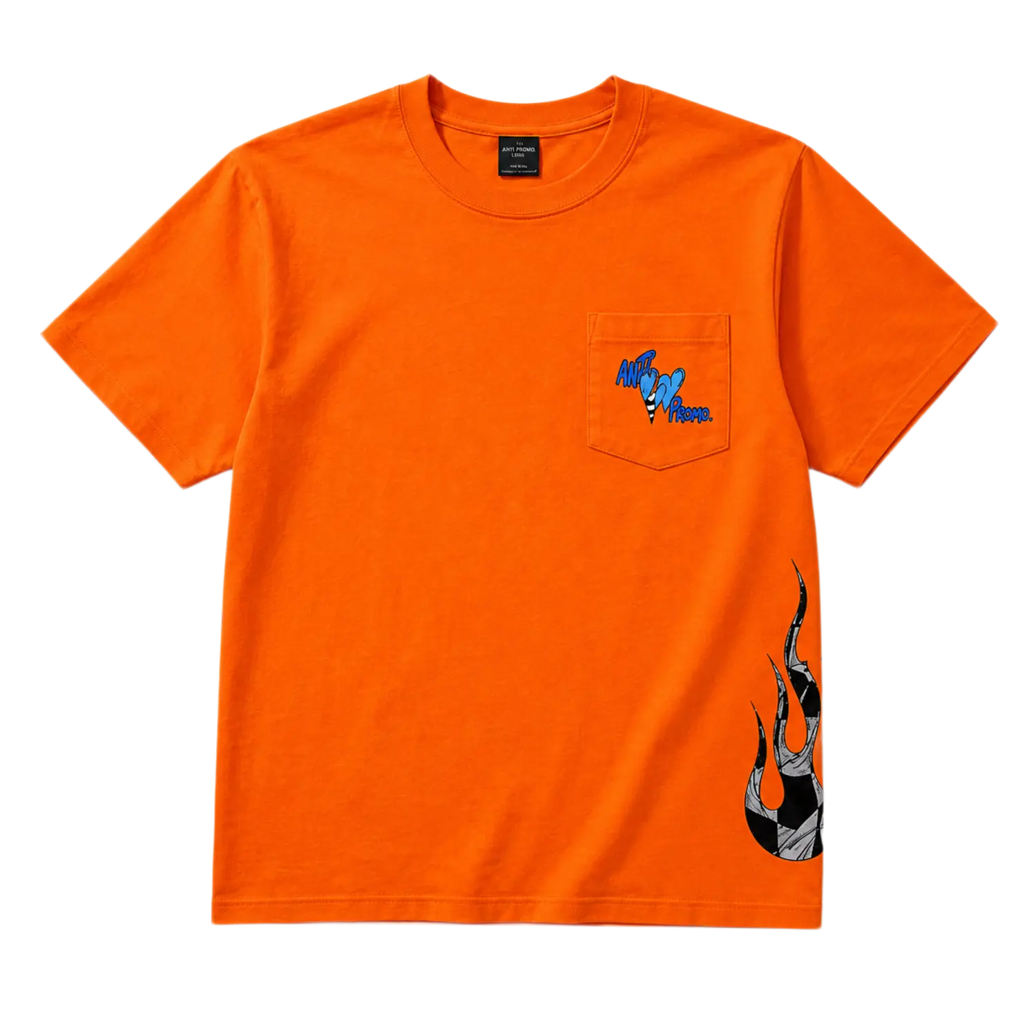 Matty Boy Anti Promo Flame Print Tee Orange