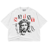 Lost Saint Crown of Thorns Drop Crop Tee White