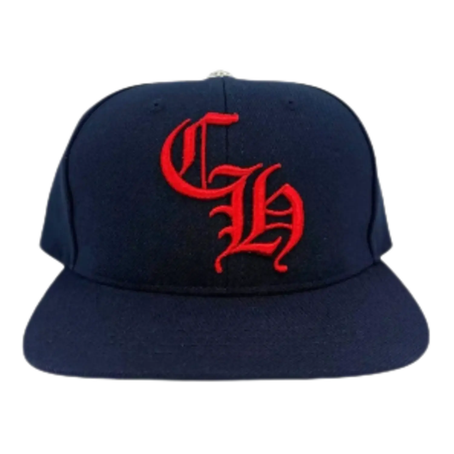 Chrome Hearts CH Silver Button Hat Navy/Red