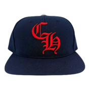 Chrome Hearts CH Silver Button Hat Navy/Red