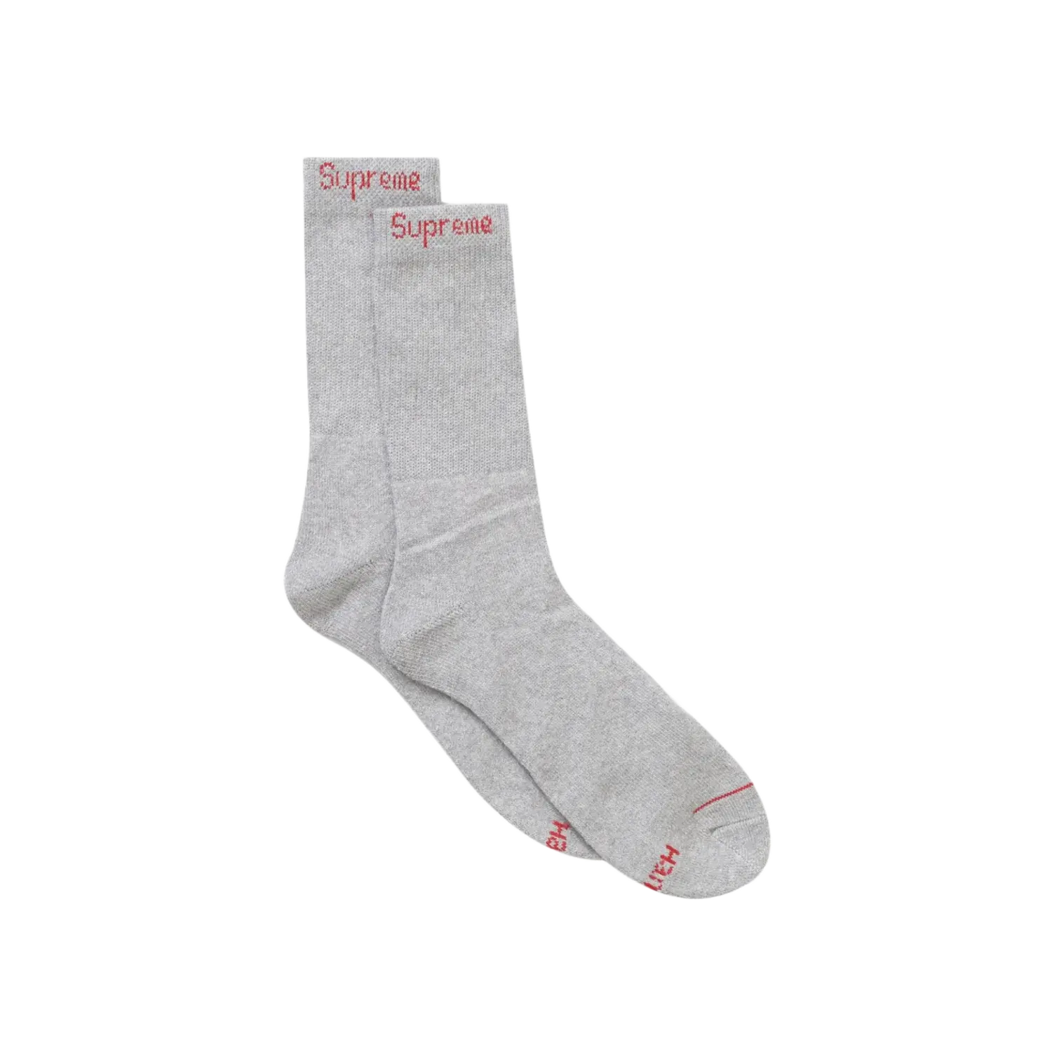 Supreme Hanes Crew Socks (SINGLE PAIR ) Heather Grey