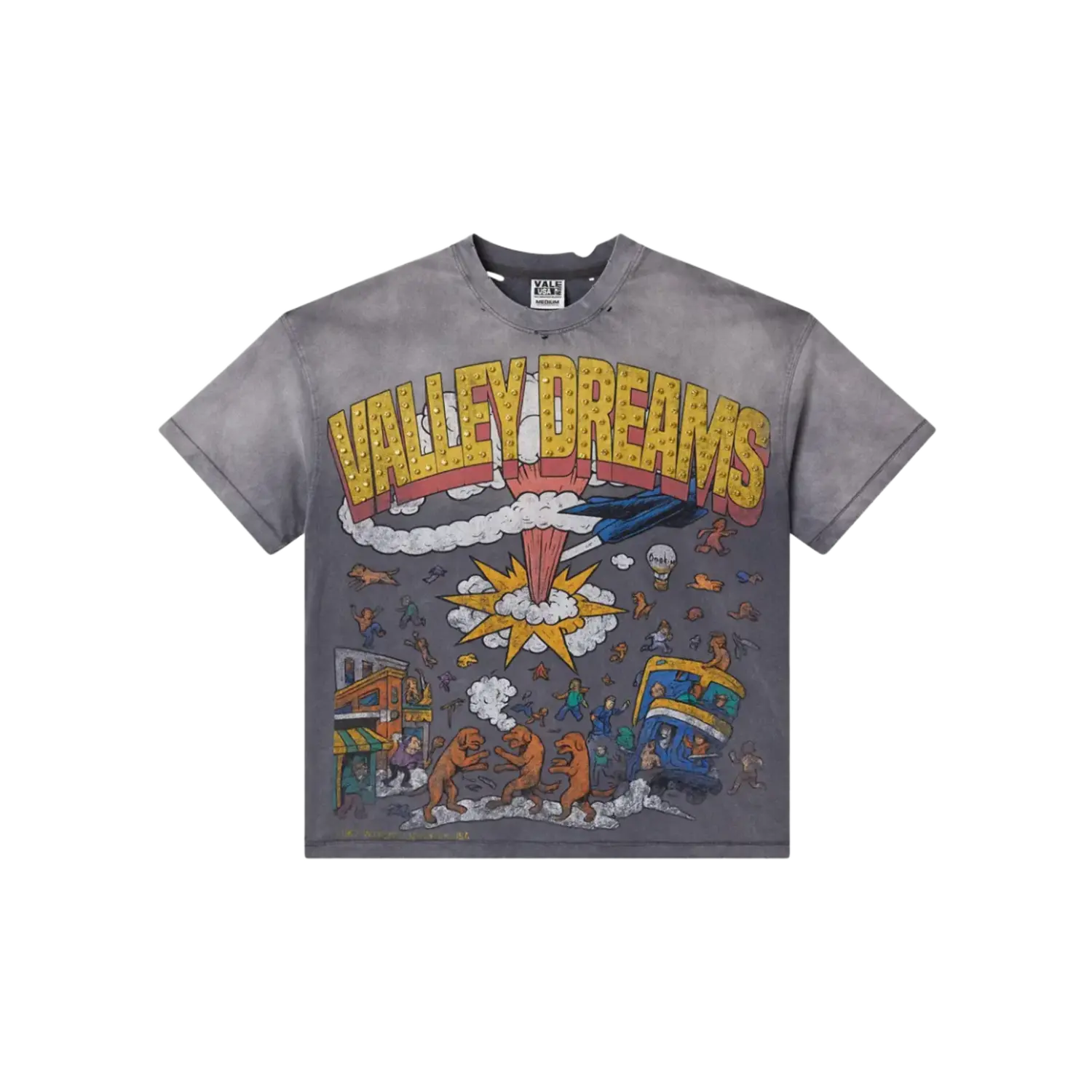 Vale Forever Faded Chaos Tee Vintage Grey