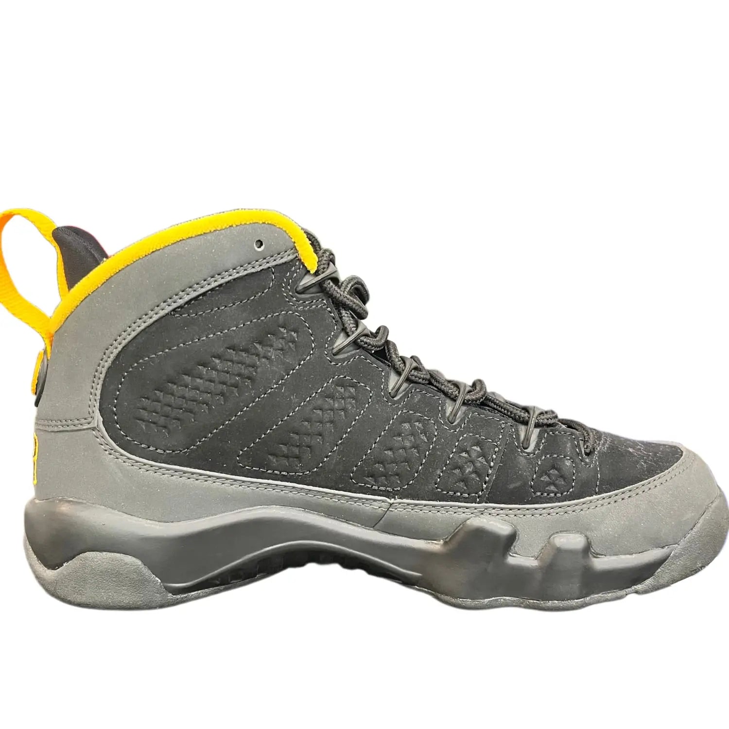 Jordan 9 Retro Dark Charcoal University Gold