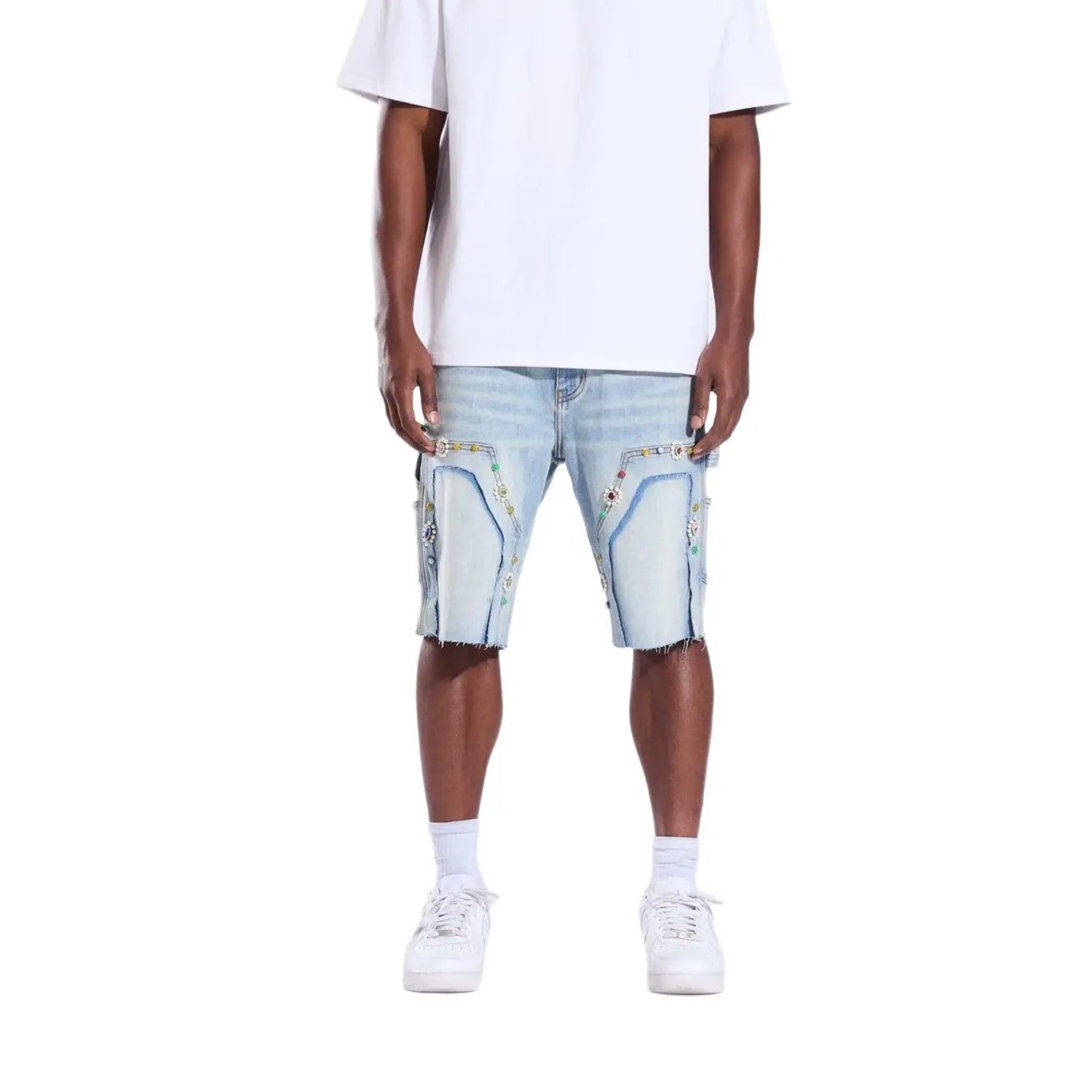 Crysp Denim Lotus Short Light Blue