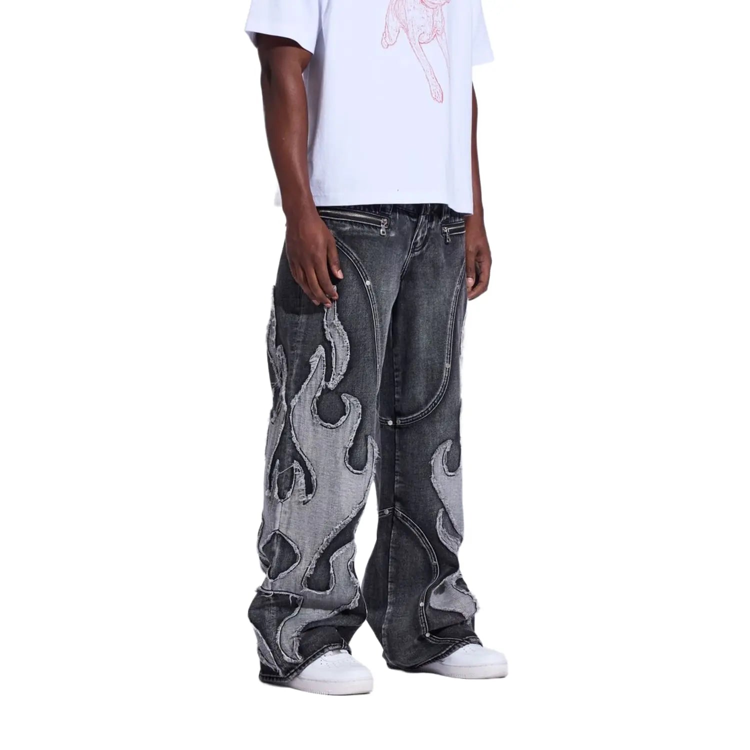 Crysp Denim Ignite Baggy Grey Washed