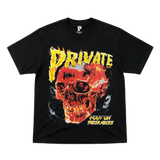Flame Skull Tee Black