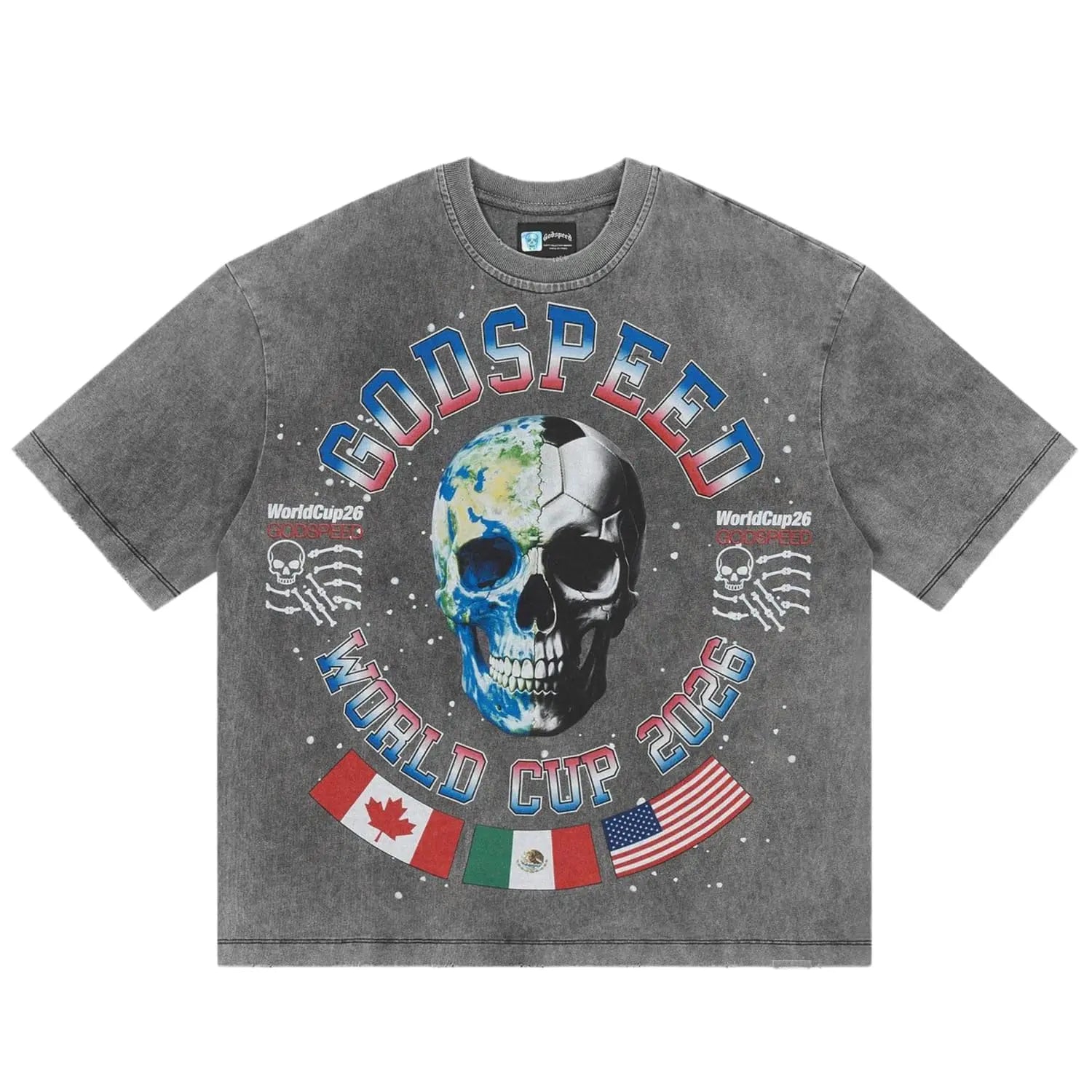 Godspeed Planet Fútbol Tee Grey