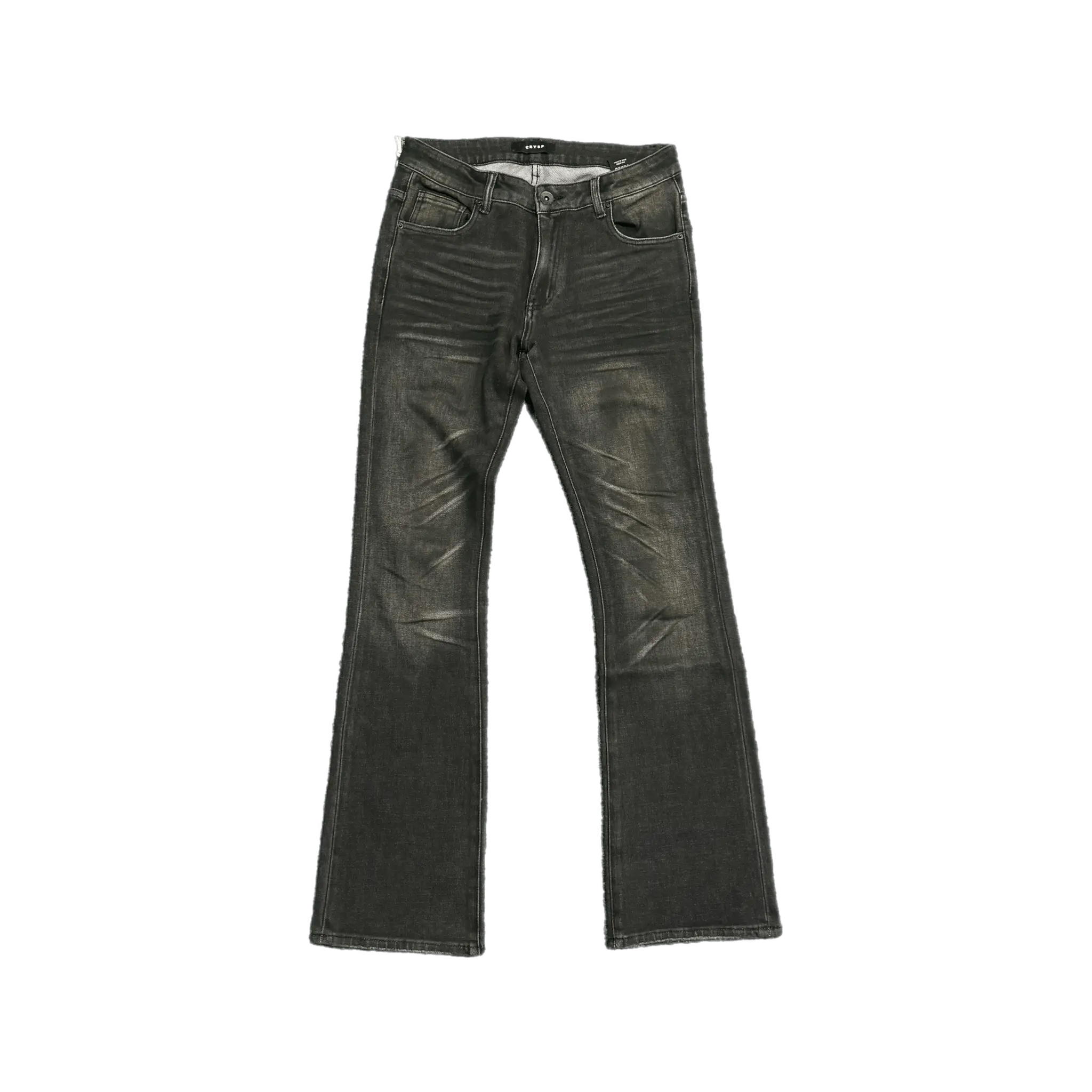 Crysp Denim Arch Flare Washed Black