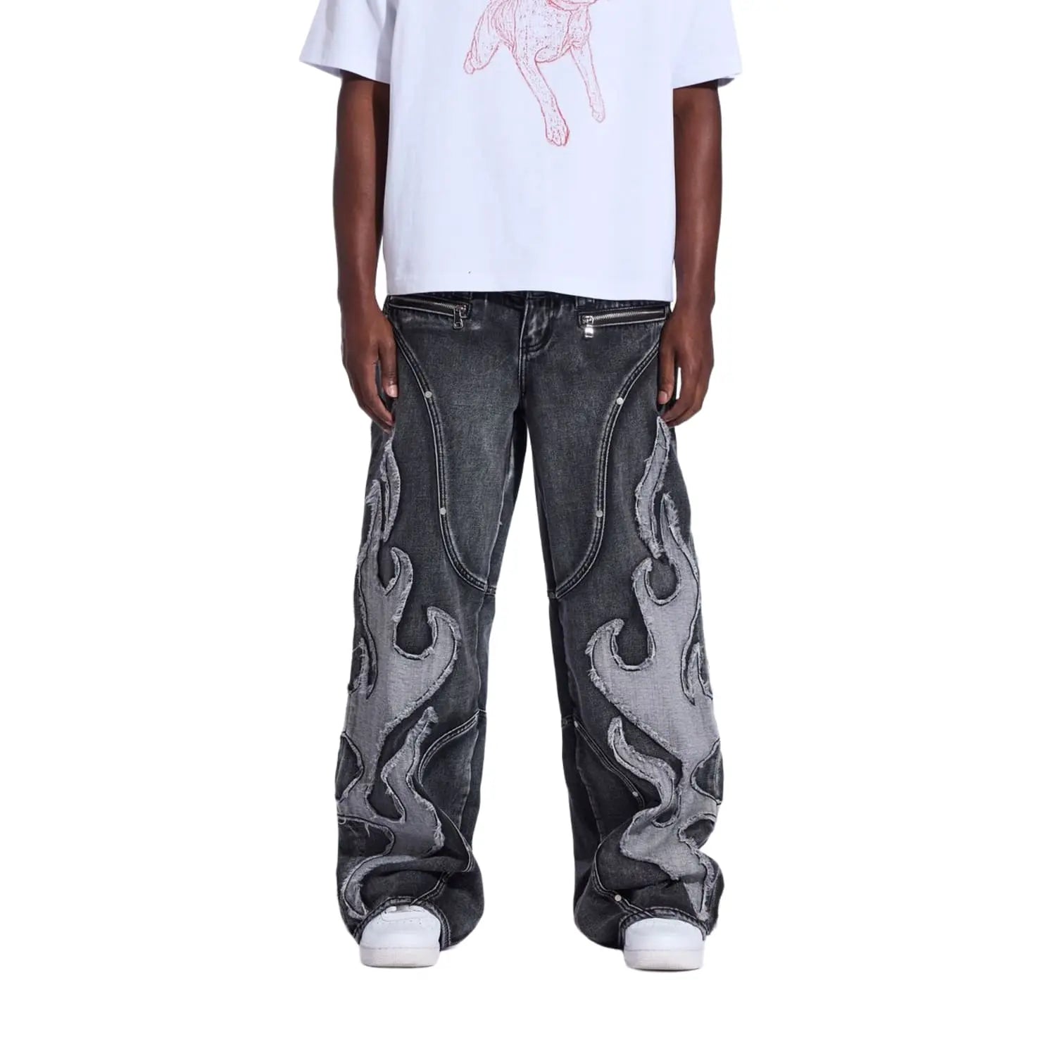 Crysp Denim Ignite Baggy Grey Washed