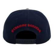 Chrome Hearts CH Silver Button Hat Navy/Red