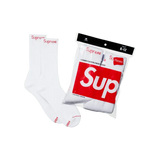 Supreme Hanes Crew Socks White (SINGLE PAIR)