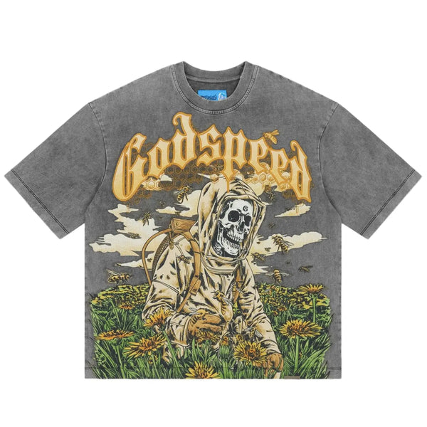 Godspeed Save the Bees II Tee Grey Wash
