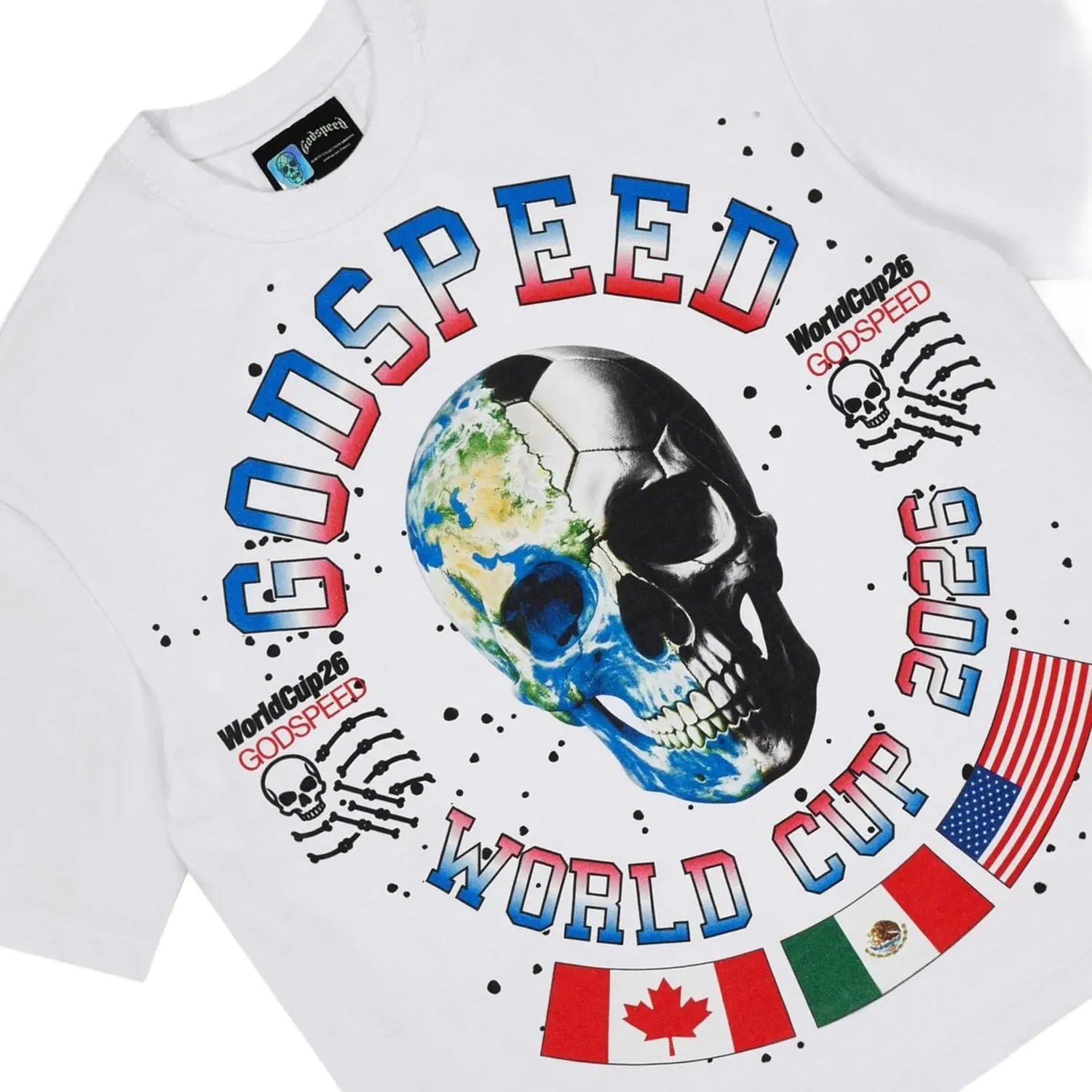 Godspeed Planet Fútbol Tee White