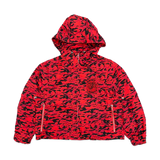 Saint Vanity Nylon Hooded Jacket Red Tiger Camo