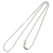 Chrome Hearts Silver Roll Chain NecklaceChrome Hearts Silver Roll Chain Necklace