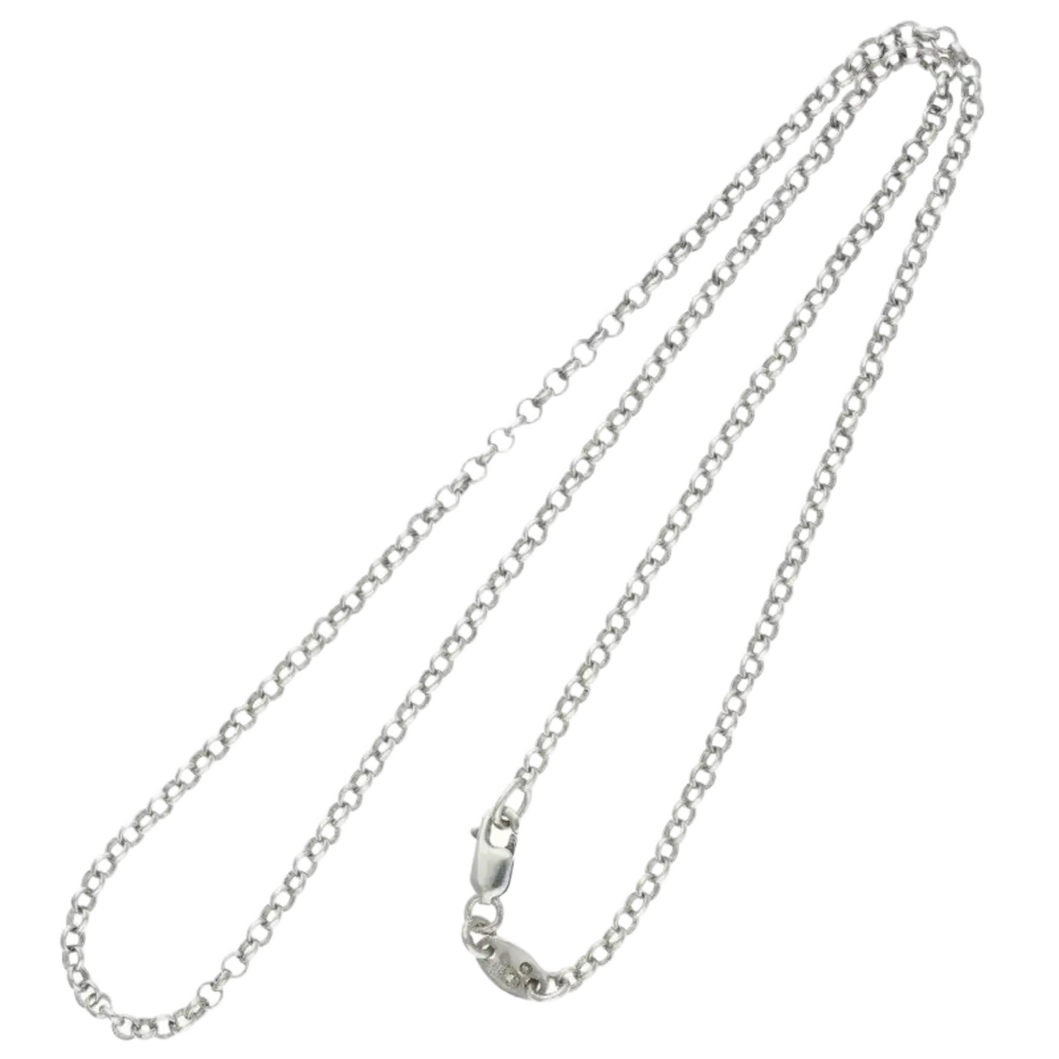 Chrome Hearts Silver Roll Chain NecklaceChrome Hearts Silver Roll Chain Necklace