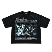 Alcalica Between Worlds Drop Crop Tee Black