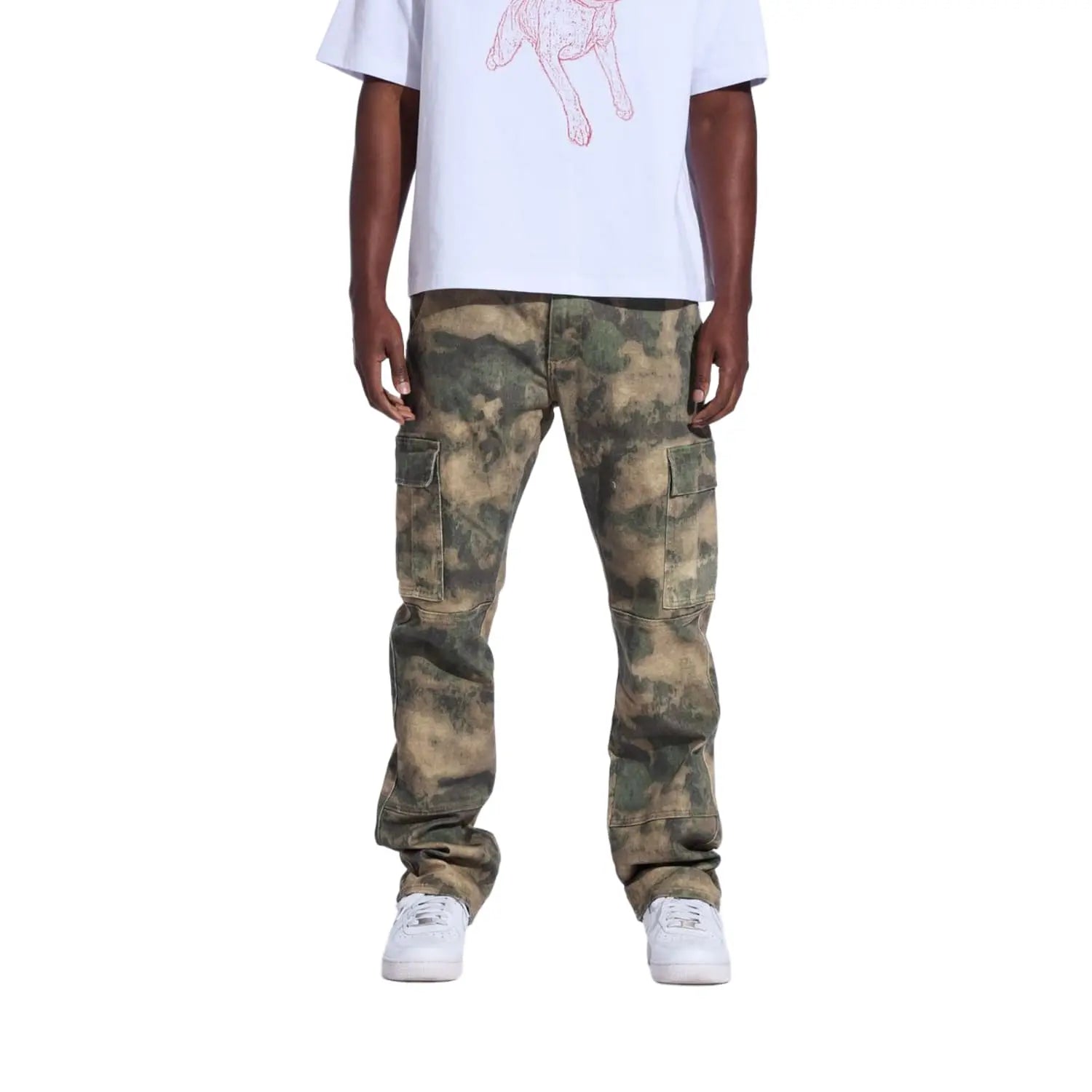 Crysp Denim Military Cargo Camo