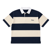Mini Logo Striped Polo Navy/Cream