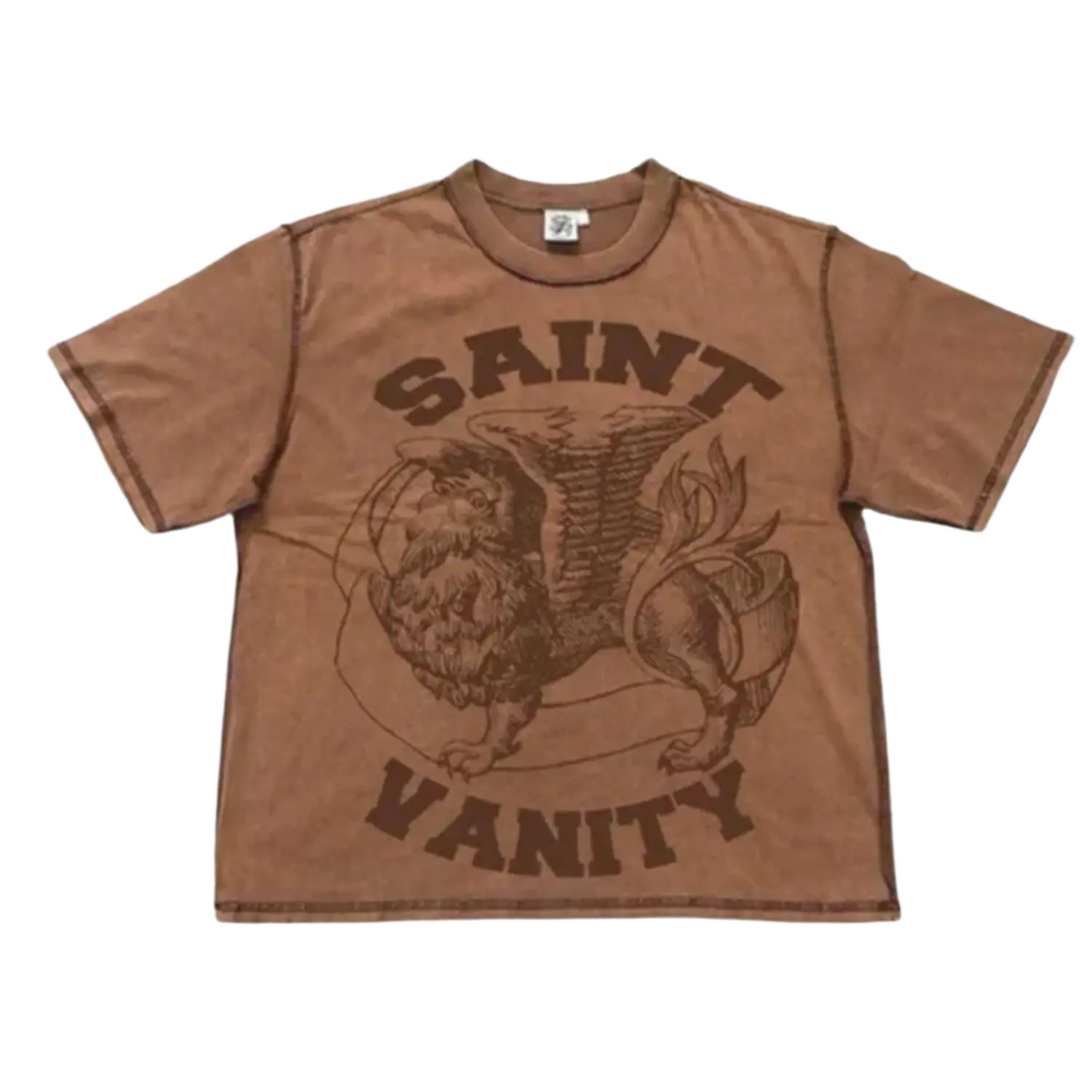 Saint Vanity Griffin Tee Brown