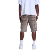 Crysp Denim Crystal Short Brown Washed