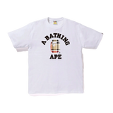 BAPE Check College Tee White/Beige