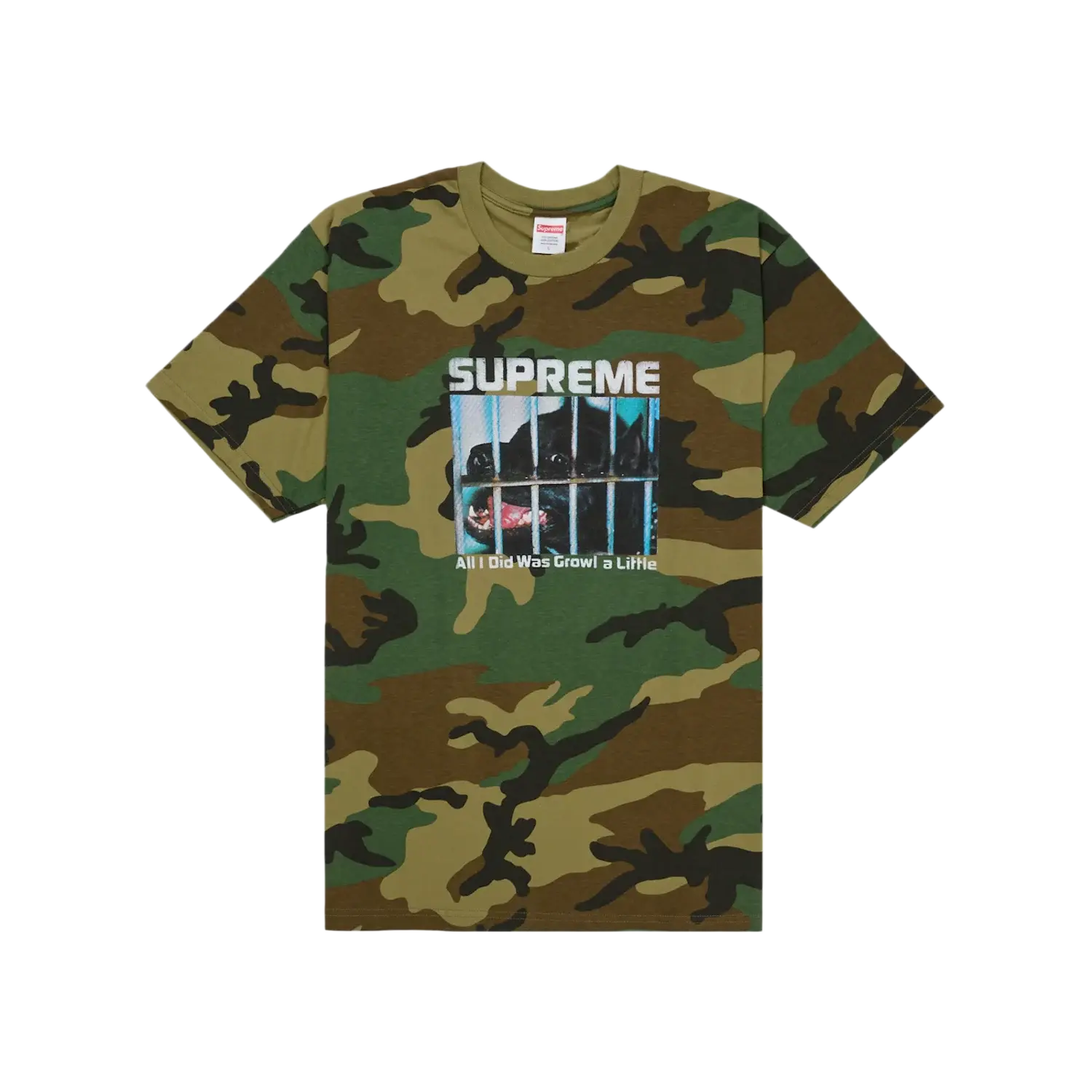 Supreme Growl Tee Woodland Camo