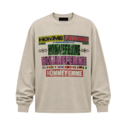 Homme Femme Manifesto Long Sleeve Tee White