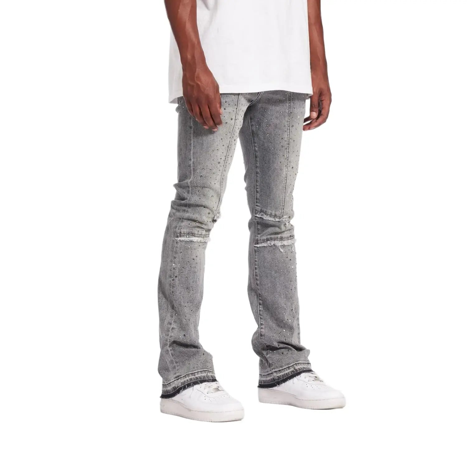 Crysp Denim Wiz Flare Ice Grey