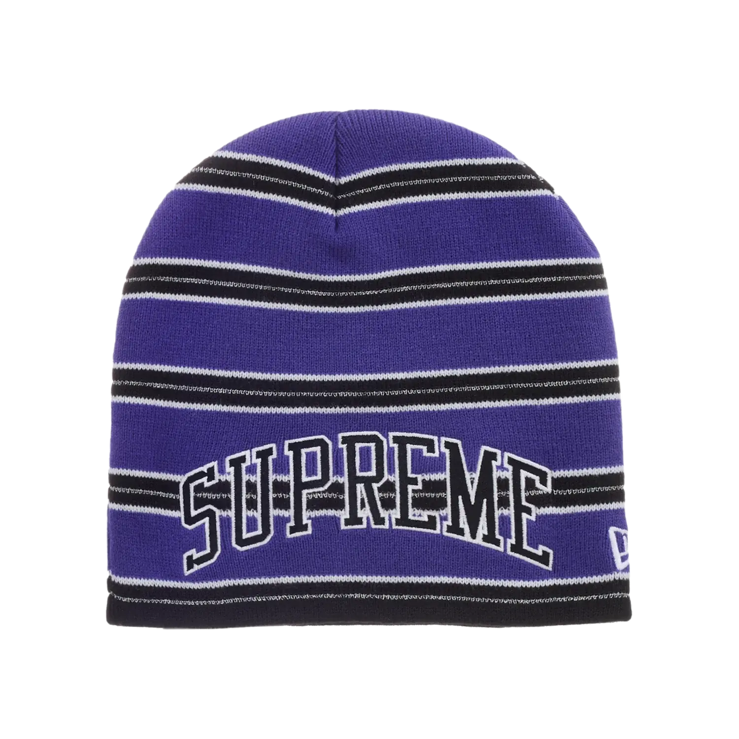 Supreme New Era Stripe Beanie Royal