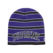 Supreme New Era Stripe Beanie Royal