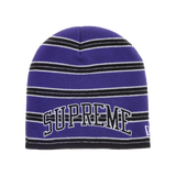 Supreme New Era Stripe Beanie Royal