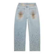 Homme Femme Crushed Ice Denim Blue