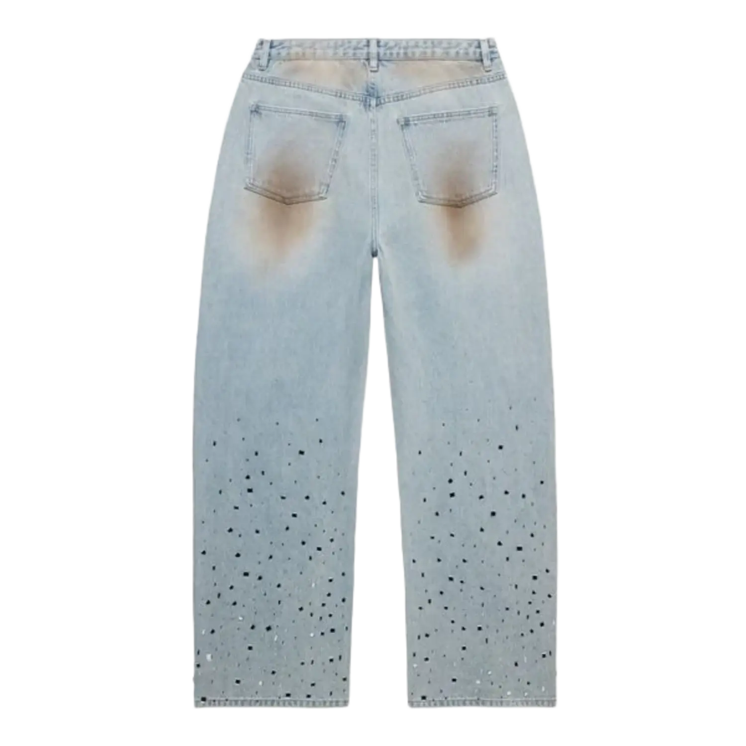 Homme Femme Crushed Ice Denim Blue