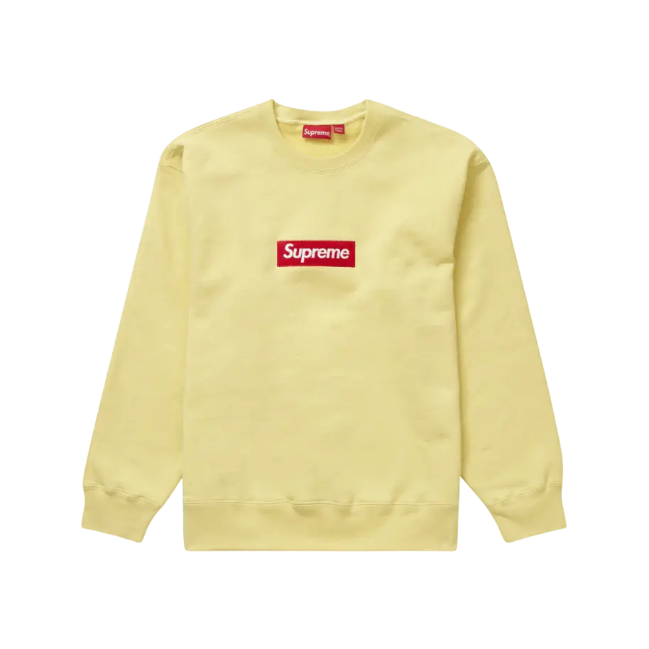 Supreme Box Logo Crewneck (FW22) Pale Yellow