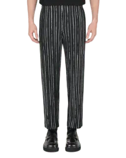 Issey Miyake Movement Trousers Pinstripe