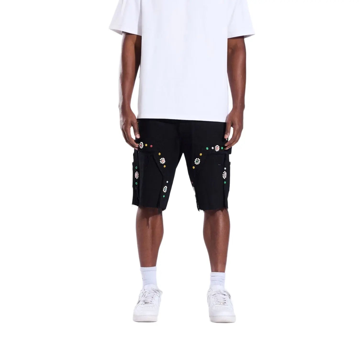 Crysp Denim Lotus Short Jet Black