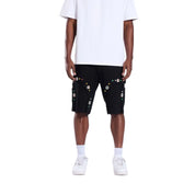 Crysp Denim Lotus Short Jet Black
