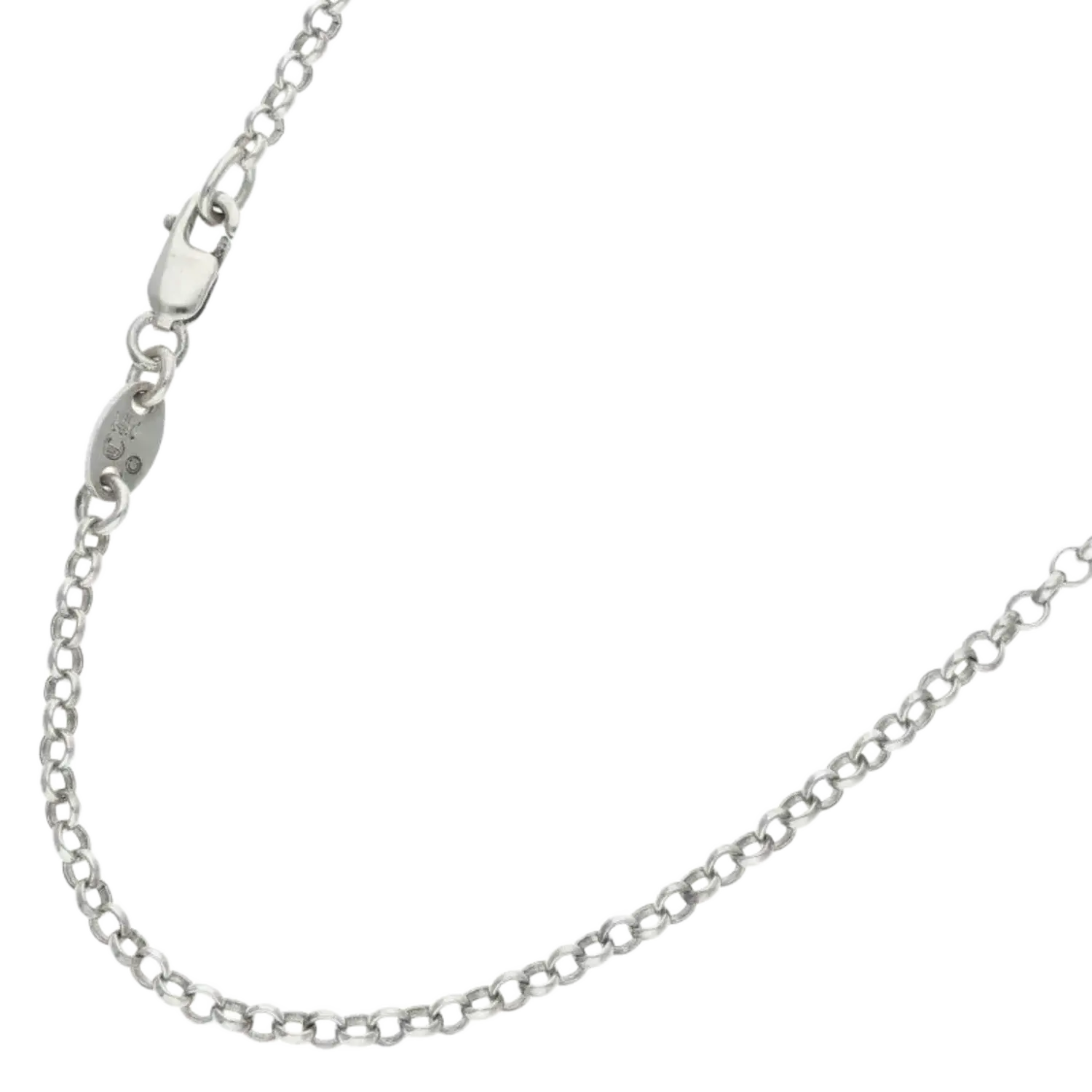 Chrome Hearts Silver Roll Chain Dagger Necklace