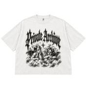 Private Archives Guardian Angel Drop Crop Tee White