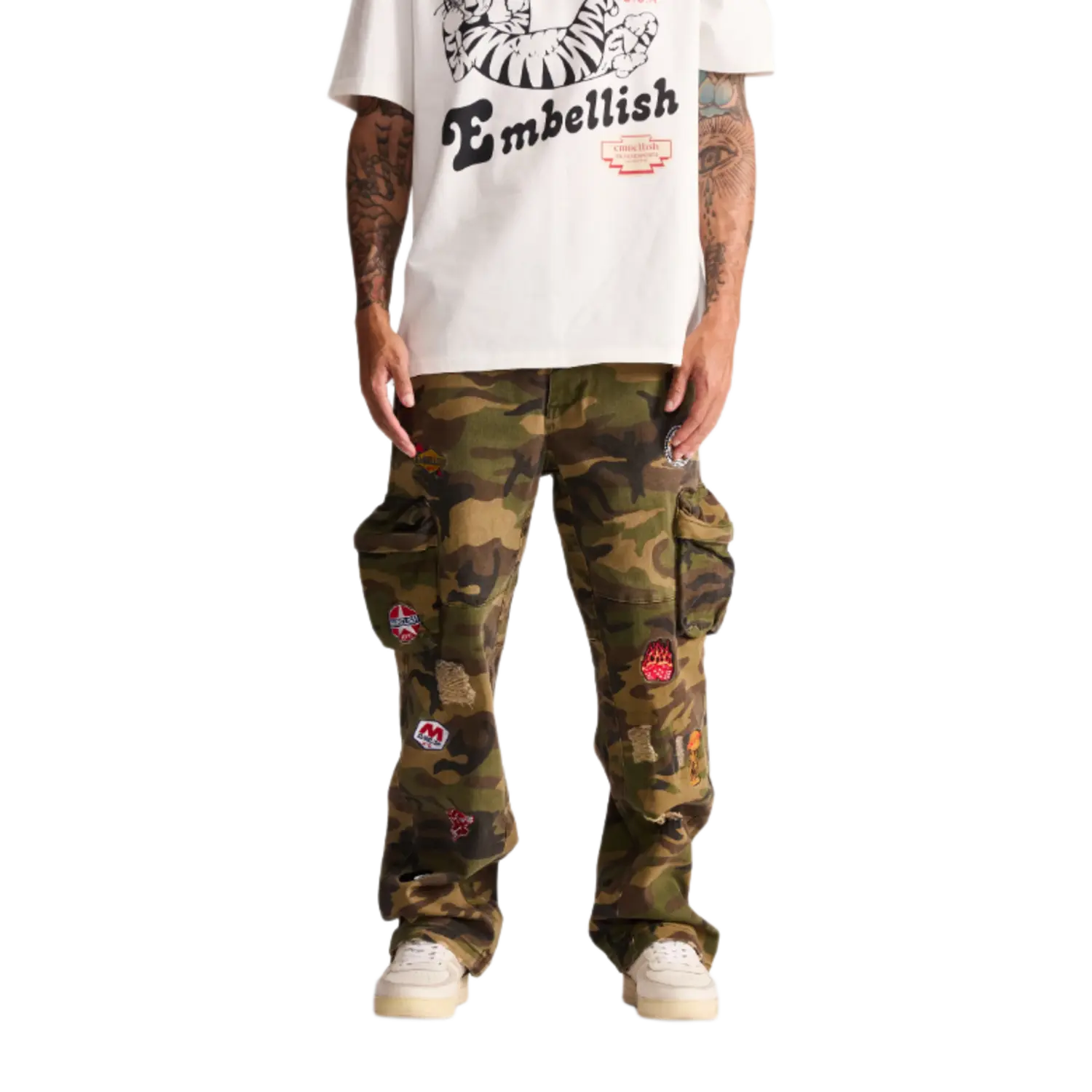 Embellish Patch Baggy Cargo