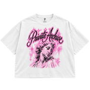 Private Archives Divine Beauty Drop Crop Tee White
