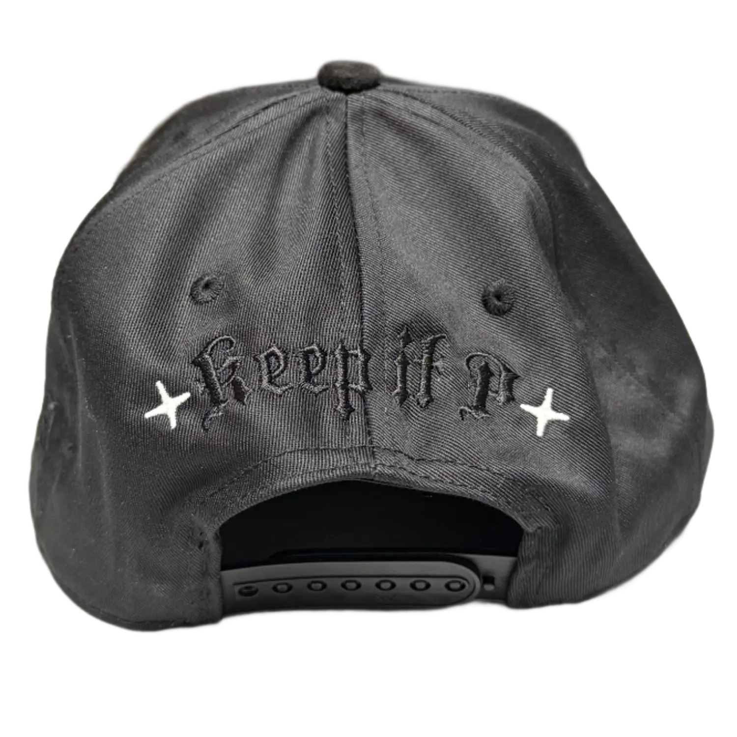 Keep It P Snapback GLOW Black/White/Black Suede