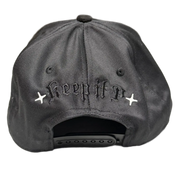 Keep It P Snapback GLOW Black/White/Black Suede