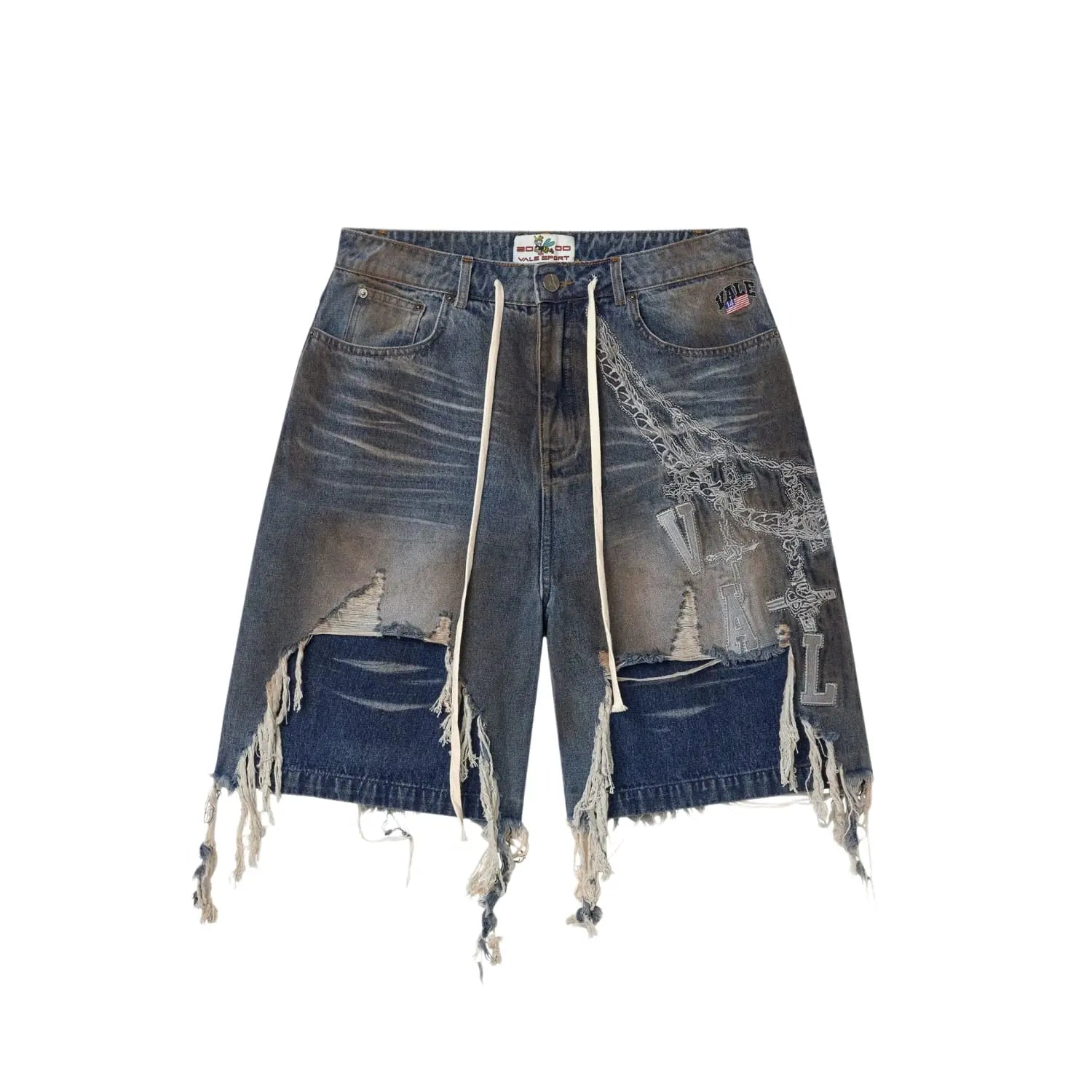 Vale Forever Chain Jorts Blue