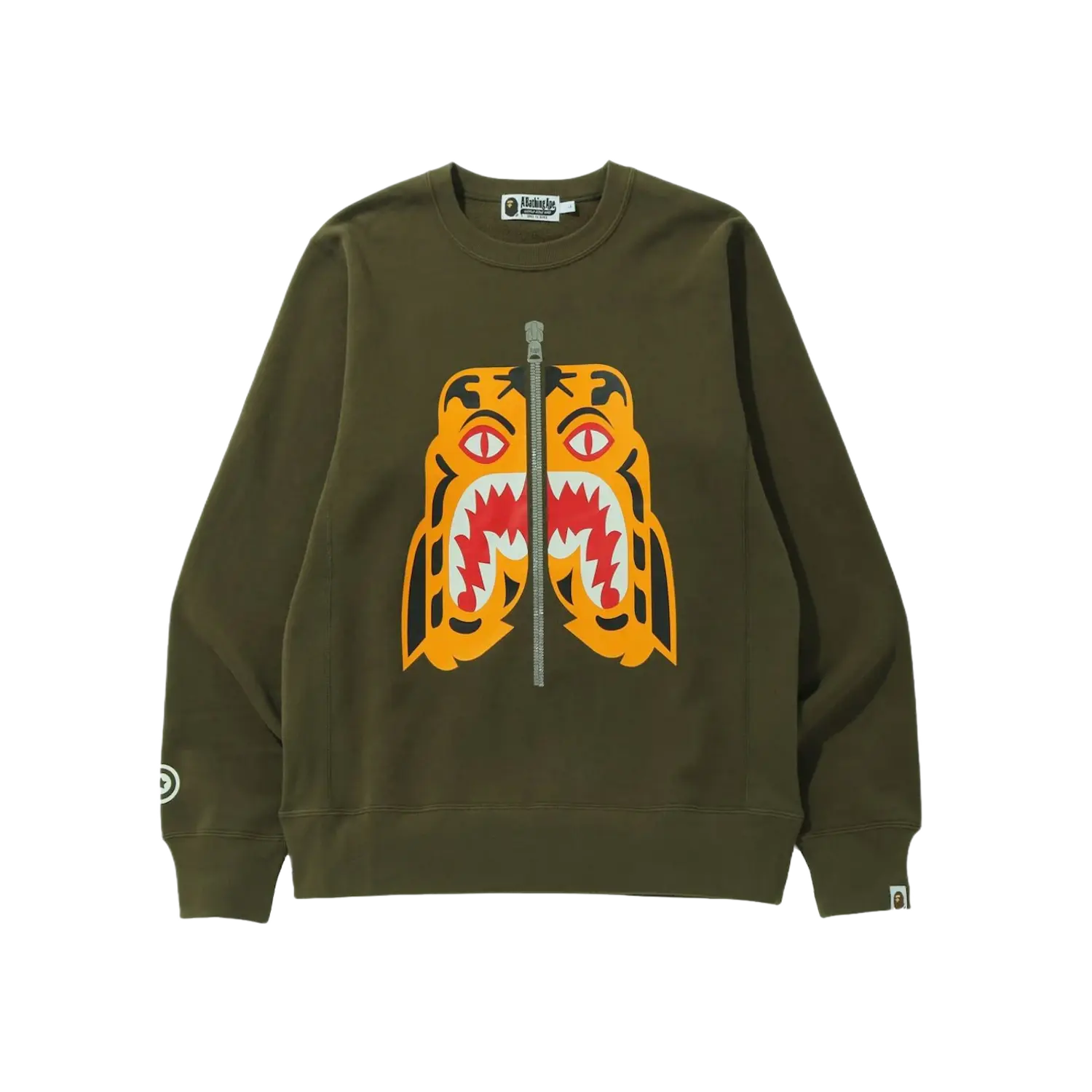 BAPE Tiger Crewneck (FW21) Olivedrab