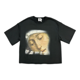Saint Vanity Jesus Cropped Crewneck Black